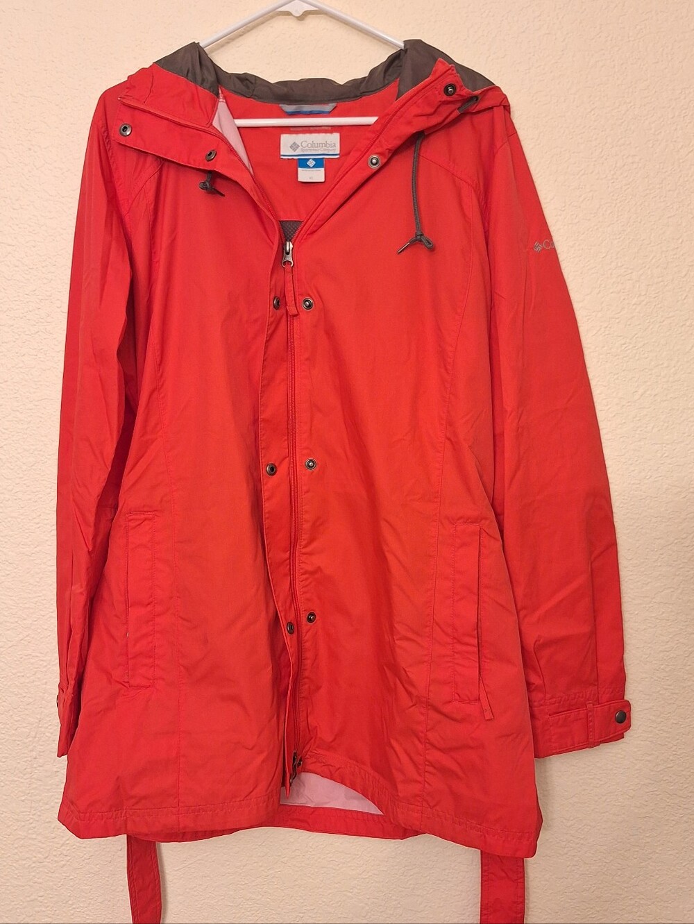Columbia Red Utility Jacket with Hood
